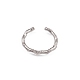 304 Stainless Steel Rattan Open Cuff Rings for Women(RJEW-G285-03P)-2