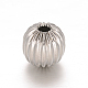 Round 304 Stainless Steel Corrugated Beads(STAS-I050-01-8mm)-1