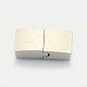 Rectangle 304 Stainless Steel Matte Magnetic Bracelet Clasps(STAS-I011-04A)-1