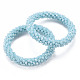 AB Color Plated Faceted Opaque Glass Beads Stretch Bracelets(BJEW-S144-003D)-2