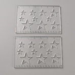 Transparent Acrylic Router Template, Rectangle with Star, Clear, 120x180x5mm, about 2pcs/set(DIY-WH0816-583)