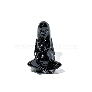 Natural Obsidian Statue Ornaments, for Home Display Decorations, Earth Mother Goddess, 37mm(DJEW-PW0011-08F)