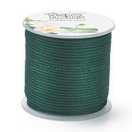 Polyester Braided Cords, for Jewelry Making Beading Crafting, Green, 1.5mm, about 21.87 yards(20m)/roll(OCOR-I006-A05-48)