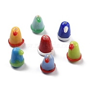 Handmade Lampwork Beads, Birthday Hat, Mixed Color, 15.5~16x11~16mm, Hole: 2mm(LAMP-I024-03)
