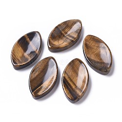 Natural Tiger Eye Massager, Worry Stone for Anxiety Therapy, Horse Eye, 48x27x8mm(DJEW-F008-D05)
