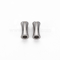 201 Stainless Steel Beads, Cadmium Free & Nickel Free & Lead Free, Bamboo Stick, Stainless Steel Color, 8x4mm, Hole: 2mm(STAS-N088-30P-NR)