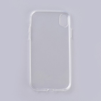 Transparent DIY Blank Silicone Smartphone Case, Fit for iPhoneXR(6.1 inch), For DIY Epoxy Resin Pouring Phone Case, White, 15.2x7.5x0.9cm