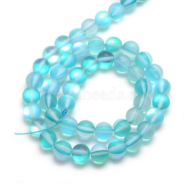 Chapelets de perles en pierre de lune synthétique(X-G-F142-8mm-03)-2