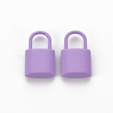 Medium Purple Lock Alloy Pendants