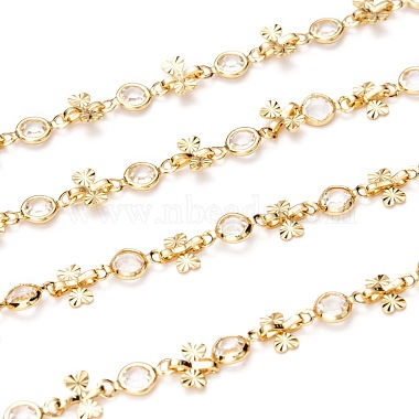 Clear Brass+Glass Link Chains Chain