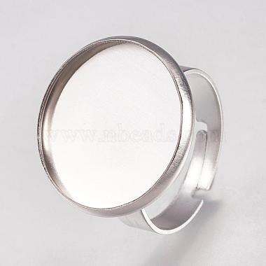 304 Stainless Steel Pad Ring Settings(STAS-G173-19P-18mm)-4