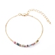 Bracelets de perles de tourmaline naturelle pierre de naissance de décembre(BJEW-JB06092-12)-1