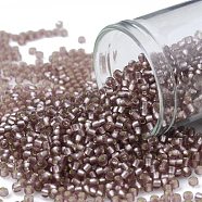 TOHO Round Seed Beads, Japanese Seed Beads, (26F) Silver Lined Frost Light Amethyst, 11/0, 2.2mm, Hole: 0.8mm, about 1110pcs/10g(X-SEED-TR11-0026F)