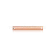 201 Stainless Steel Links connectors, Rectangle, Rose Gold, 20x3x1.7mm, Hole: 1.2mm(STAS-S105-T601D-3-20)