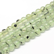Natural Prehnite Beads Strands, Round, 10mm, Hole: 1mm, about 40pcs/strand, 15.7 inch(G-R446-10mm-16)
