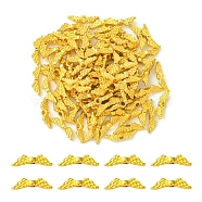 100Pcs Alloy Beads, Cadmium Free & Nickel Free & Lead Free, Angel Wing, Golden, 12x3x3mm, Hole: 1.5mm(FIND-FS0002-45)