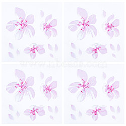 Waterproof Cherry Blossom PET Waterpoof Car Stickers, Car Decals for Vehicles Body, Windshield Decor, Pink, 110x100x0.2mm(DIY-WH0366-46)