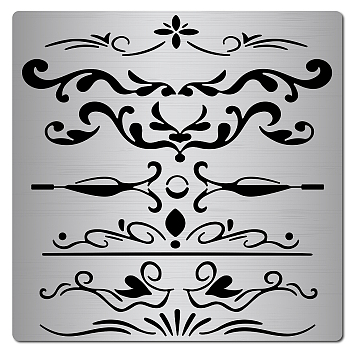 Stainless Steel Cutting Dies Stencils, for DIY Scrapbooking/Photo Album, Decorative Embossing DIY Paper Card, Flower Pattern, 16x16x0.05cm