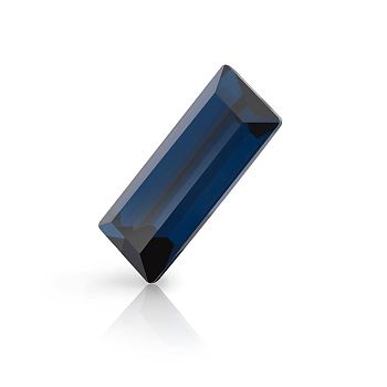 Preciosa&reg MAXIMA Crystal Fancy Stones, Czech Crystal, 435 26 212 Baguette, Dura Foiling, 30280 Dark Indigo, 4x2mm.