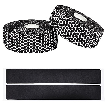 High Density Synthetic Sponge Non-slip Band, with Stickers, Plastic Plug, Bicycle Accessories, White, 29x3mm, 2m/roll, 2rolls/set