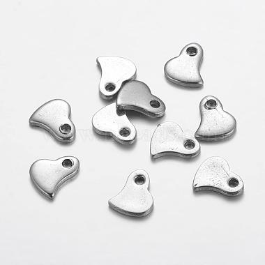 Original Color Heart Charms 201 Stainless Steel Pendants(X-STAS-Q065)-2
