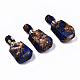 Assembled Synthetic Bronzite and Lapis Lazuli Openable Perfume Bottle Pendants(X-G-S366-059A)-1