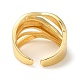 Rack Plating Brass Hollow Open Cuff Rings for Women(RJEW-M162-28G)-3