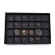 Stackable Wood Display Trays Covered By Black Leatherette(PCT107)-1