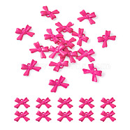 Spray Painted Enamel Pendants, Bowknot, Hot Pink, 10x15x3mm, Hole: 1.2mm(ENAM-TAC0005-04H)