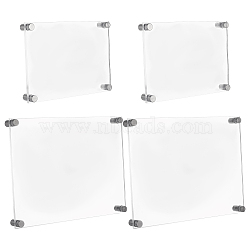 2 Sets 2 Style Rectangle Acrylic Photo Frame, with Triangle Connect and Screw, Mixed Color, 2sets/bag(AJEW-NB0003-82)