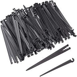 Plastic Irrigation Drip Support Stakes, for Vegetable Gardens Flower Beds Herbs Garden, Black, 144x15.5x8mm, 110x12x6mm, 120pcs/set(AJEW-GA0002-08)