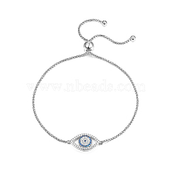 S925 Silver Devil Eye Bracelet with Full Diamond Eyes Series(AK1290-22)