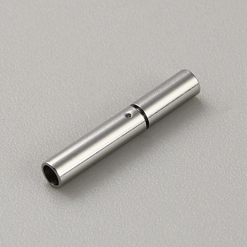 304 Stainless Steel Bayonet Clasps, Stainless Steel Color, 18x3mm, Hole: 2mm