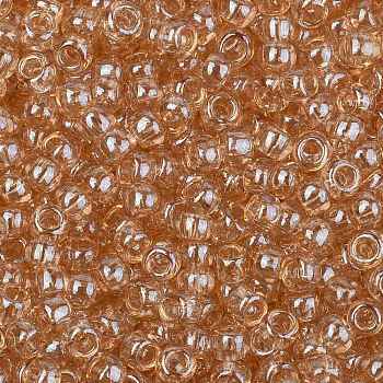 TOHO Round Seed Beads, Japanese Seed Beads, (629) Pale Honey Luster, 8/0, 3mm, Hole: 1mm, about 10000pcs/pound