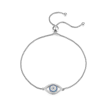 S925 Silver Devil Eye Bracelet with Full Diamond Eyes Series