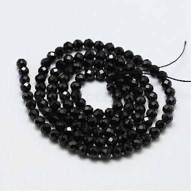Chapelets de perles en spinelle noir naturel(G-E366-07-2mm)-3