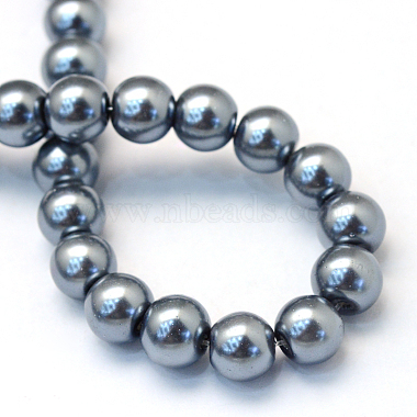 Baking Painted Pearlized Glass Pearl Round Bead Strands(X-HY-Q003-12mm-12)-4