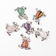 Frog Natural & Synthetic Mixed Stone Pendants(G-L455-B)-1