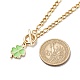 Alloy Enamel Clover Pendant Necklace with Brass Chains for Women(NJEW-JN04087)-4