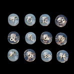Handmade Lampwork Beads, Golden Metal Enlaced, Round with Constellation, Aqua, 8x6mm, Hole: 1mm(LA-CBADB44-01)
