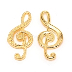 Alloy Pendant, for Jewelry Pendant, Note, Golden, 32.5x15x2.8mm, Hole: 2.2x5.7mm(PALLOY-WH0087-37A)