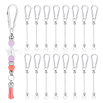 20Pcs Aluminum Climbing Carabiners, Beadable Iron Key Clasps, Silver, 146mm(AJEW-UN0001-93)