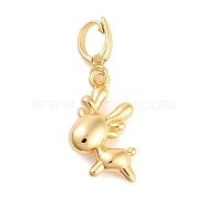 Brass Pendants, Deer Charms, Golden, 21.5x13x5mm, Hole: 5x6mm(KK-G496-10G)