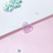 Transparent Plastic Cabochons, Heart, 28x26mm(PW-WG70855-01)