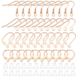 DICOSMETIC DIY Earring Making Finding Kit, Including 304 Stainless Steel Leverback Earring Finding & Earring Hooks & Ear Nuts, Rose Gold, 90Pcs/box(STAS-DC0009-08)