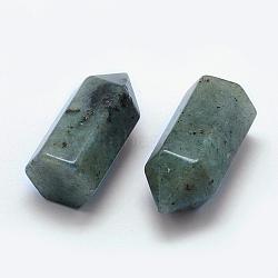 Natural Labradorite laPointed Beads, Undrilled/No Hole Beads, Bullet, 33~35x16~17x14.5~15mm(G-G760-K18)