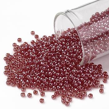 TOHO Round Seed Beads, Japanese Seed Beads, (109B) Siam Ruby Transparent Luster, 11/0, 2.2mm, Hole: 0.8mm, about 50000pcs/pound