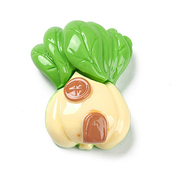 Opaque Resin Imitation Food Decoden Cabochons, Vegetables/Fruit House, Vegetables, 25x19.5x9mm