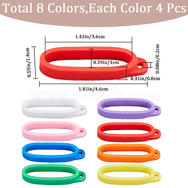 32Pcs 8 Colors Silicone Pendant(FIND-GF0005-87A)-2