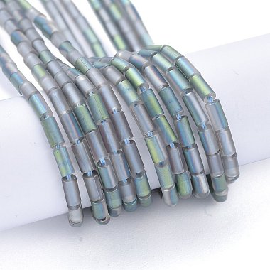 Electroplate Frosted Glass Beads Strands(EGLA-K014-BF-FR01)-2